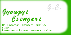 gyongyi csengeri business card